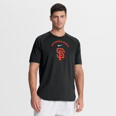 San Francisco Giants Nike Authentic Collection Batting Practice Pre-Game Raglan Dri-FIT Top - Black Tops