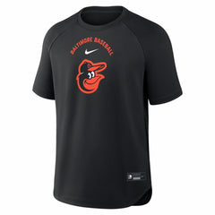 Baltimore Orioles Nike Authentic Collection Batting Practice Pre-Game Raglan Dri-FIT Top - Black Tops