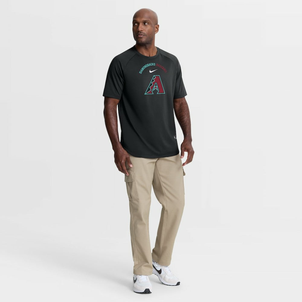 Arizona Diamondbacks Nike Authentic Collection Batting Practice Pre-Game Raglan Dri-FIT Top - Black Tops