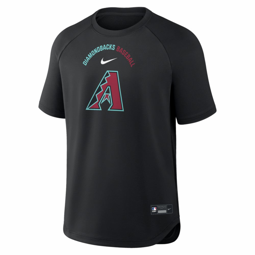 Arizona Diamondbacks Nike Authentic Collection Batting Practice Pre-Game Raglan Dri-FIT Top - Black Tops