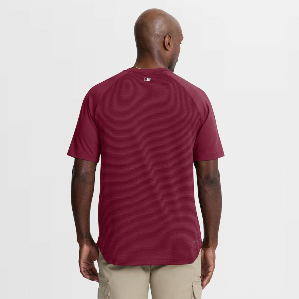 Philadelphia Phillies Nike Authentic Collection Batting Practice Pre-Game Raglan Dri-FIT Top - Burgundy Tops