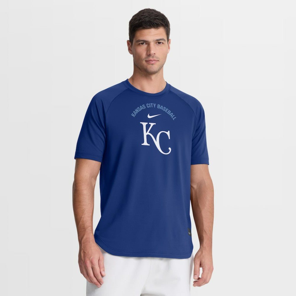 Kansas City Royals Nike Authentic Collection Batting Practice Pre-Game Raglan Dri-FIT Top - Royal Tops