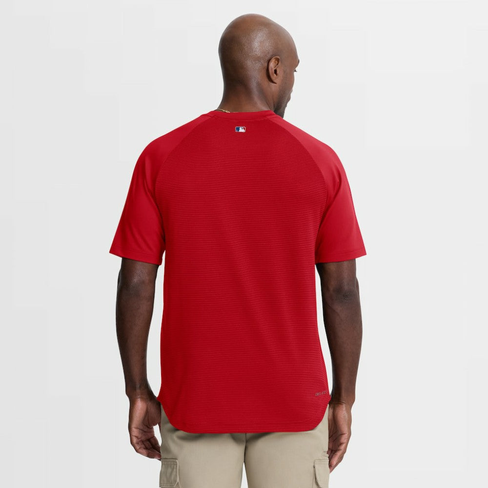 Philadelphia Phillies Nike Authentic Collection Batting Practice Pre-Game Raglan Dri-FIT Top - Red Tops