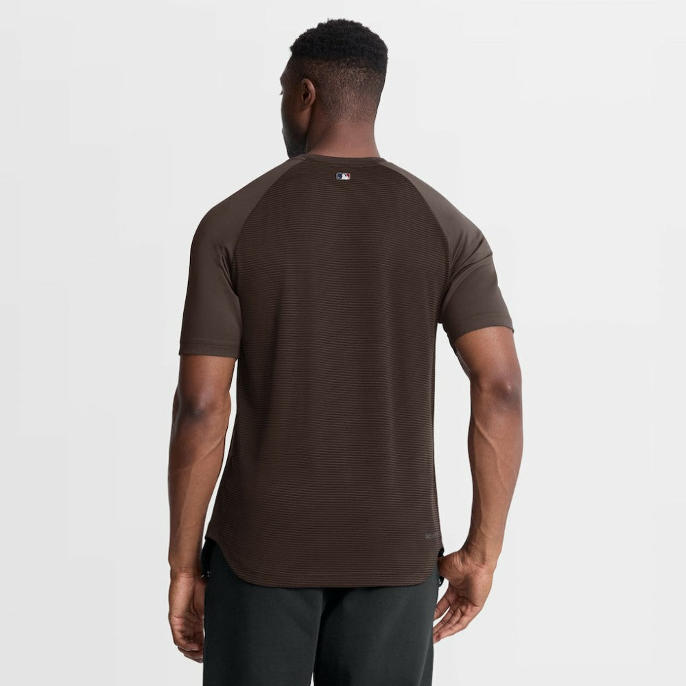 San Diego Padres Nike Authentic Collection Batting Practice Pre-Game Raglan Dri-FIT Top - Brown Tops