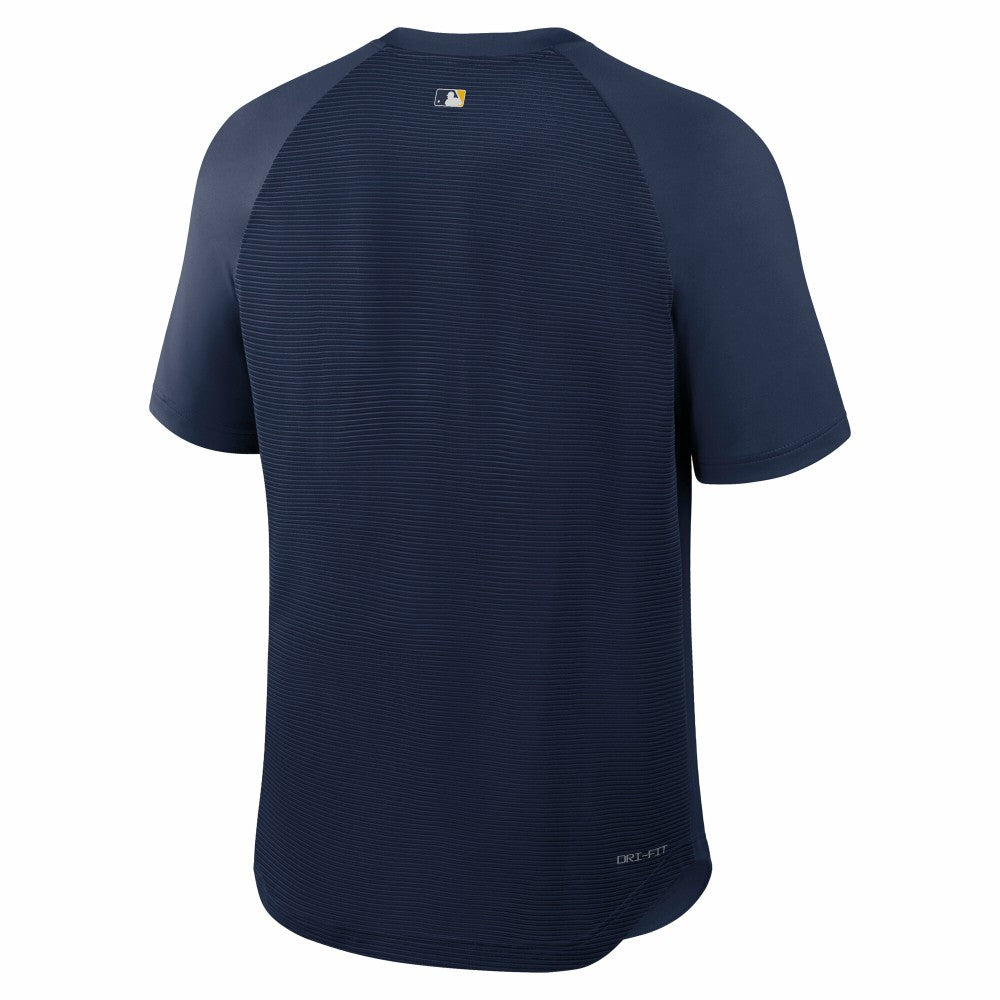Milwaukee Brewers Nike Authentic Collection Batting Practice Pre-Game Raglan Dri-FIT Top - Navy Tops
