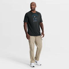 Miami Marlins Nike Authentic Collection Batting Practice Pre-Game Raglan Dri-FIT Top - Black Tops