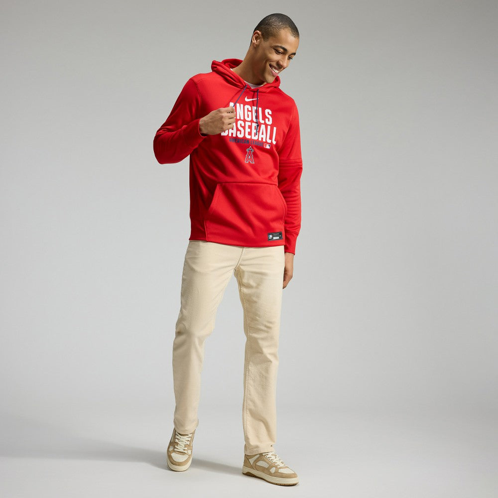 Los Angeles Angels Nike Authentic Collection Therma-FIT Hoodie - Red Hoodies
