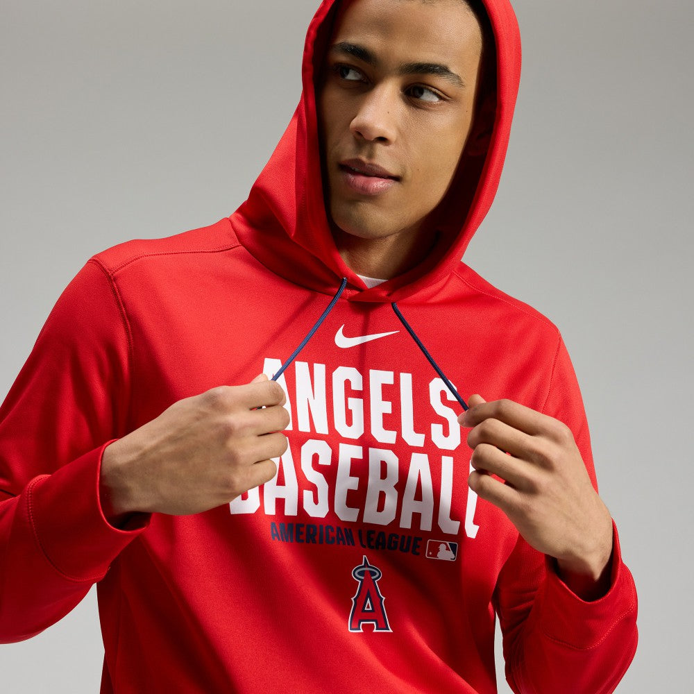 Los Angeles Angels Nike Authentic Collection Therma-FIT Hoodie - Red Hoodies
