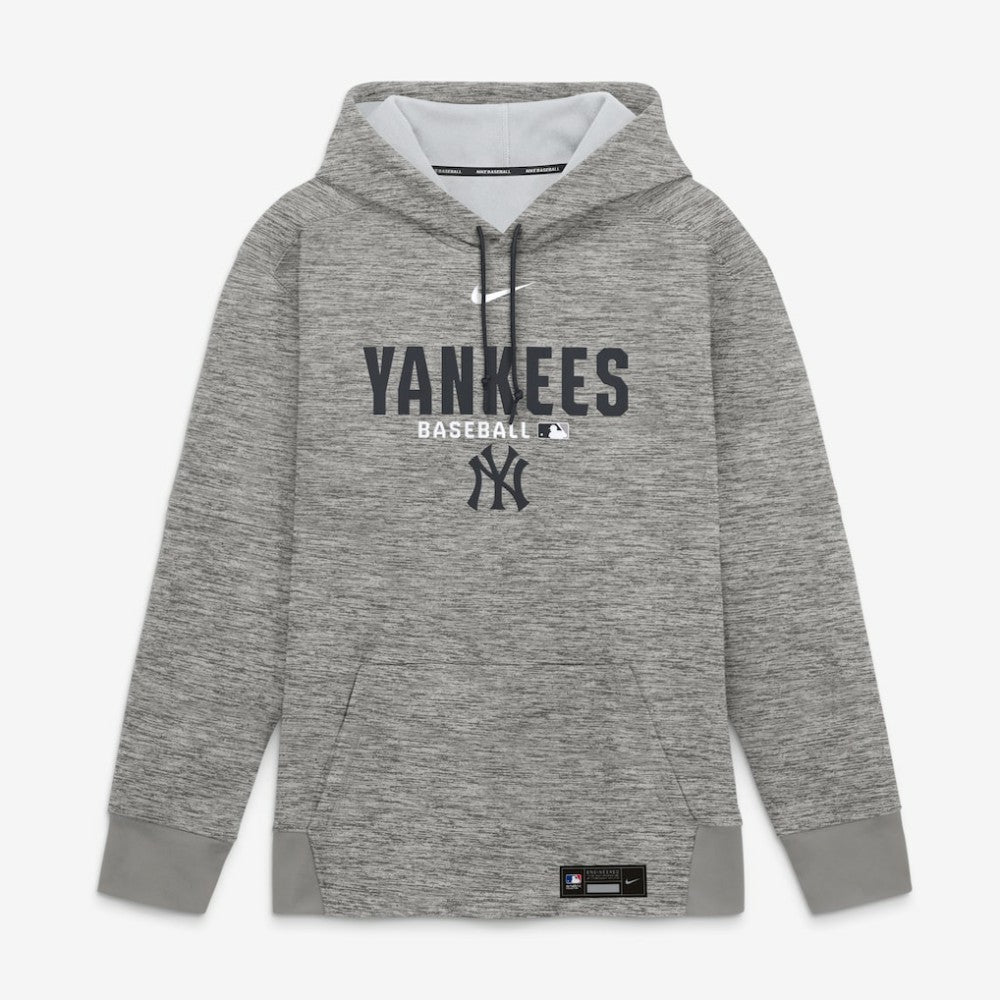 New York Yankees Nike Authentic Collection Therma-FIT Hoodie - Heather Charcoal Hoodies