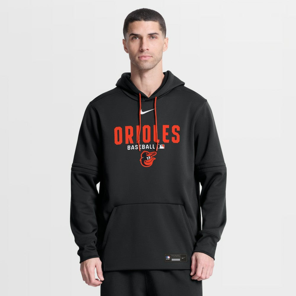 Baltimore Orioles Nike Authentic Collection Therma-FIT Hoodie - Black Hoodies