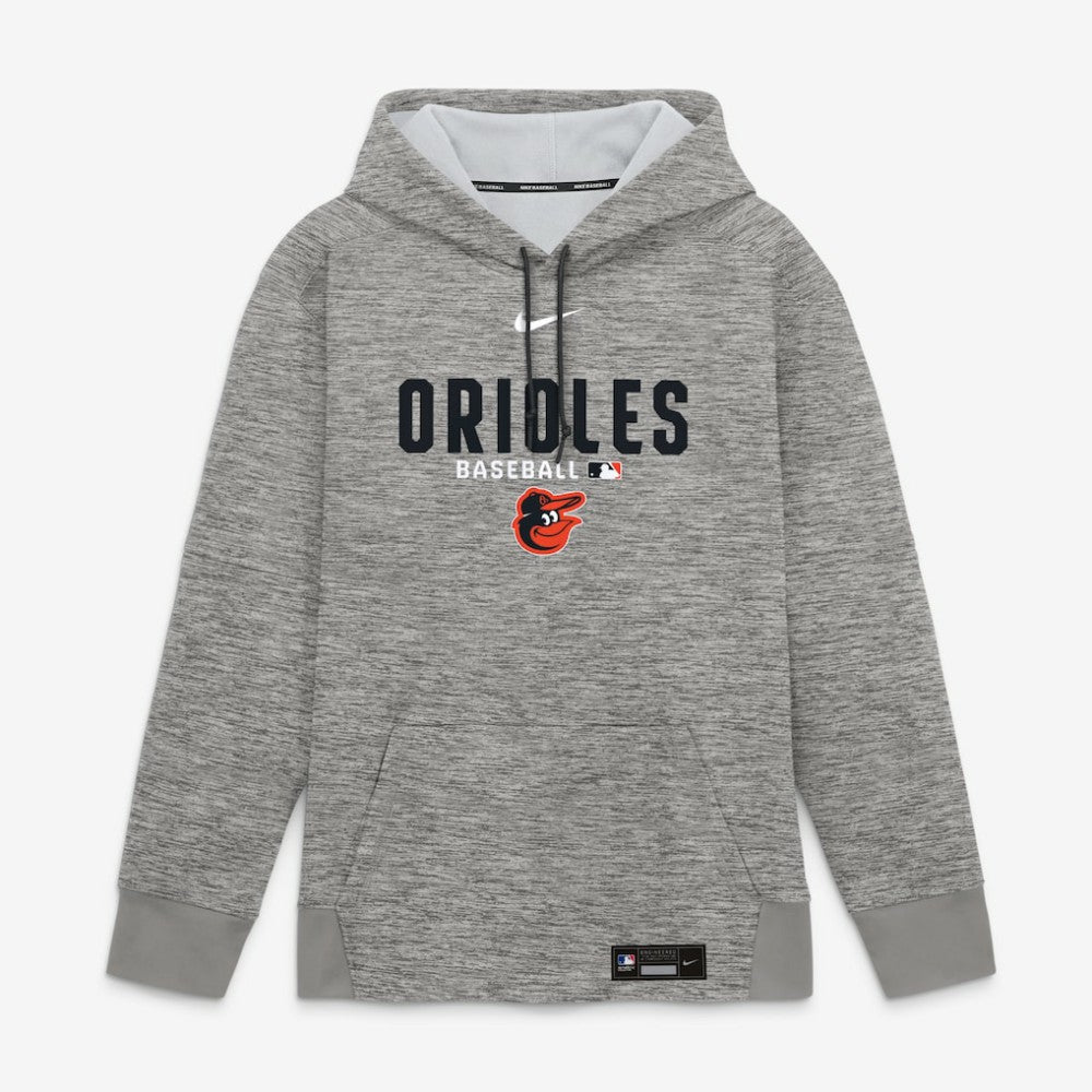 Baltimore Orioles Nike Authentic Collection Therma-FIT Hoodie - Heather Charcoal Hoodies