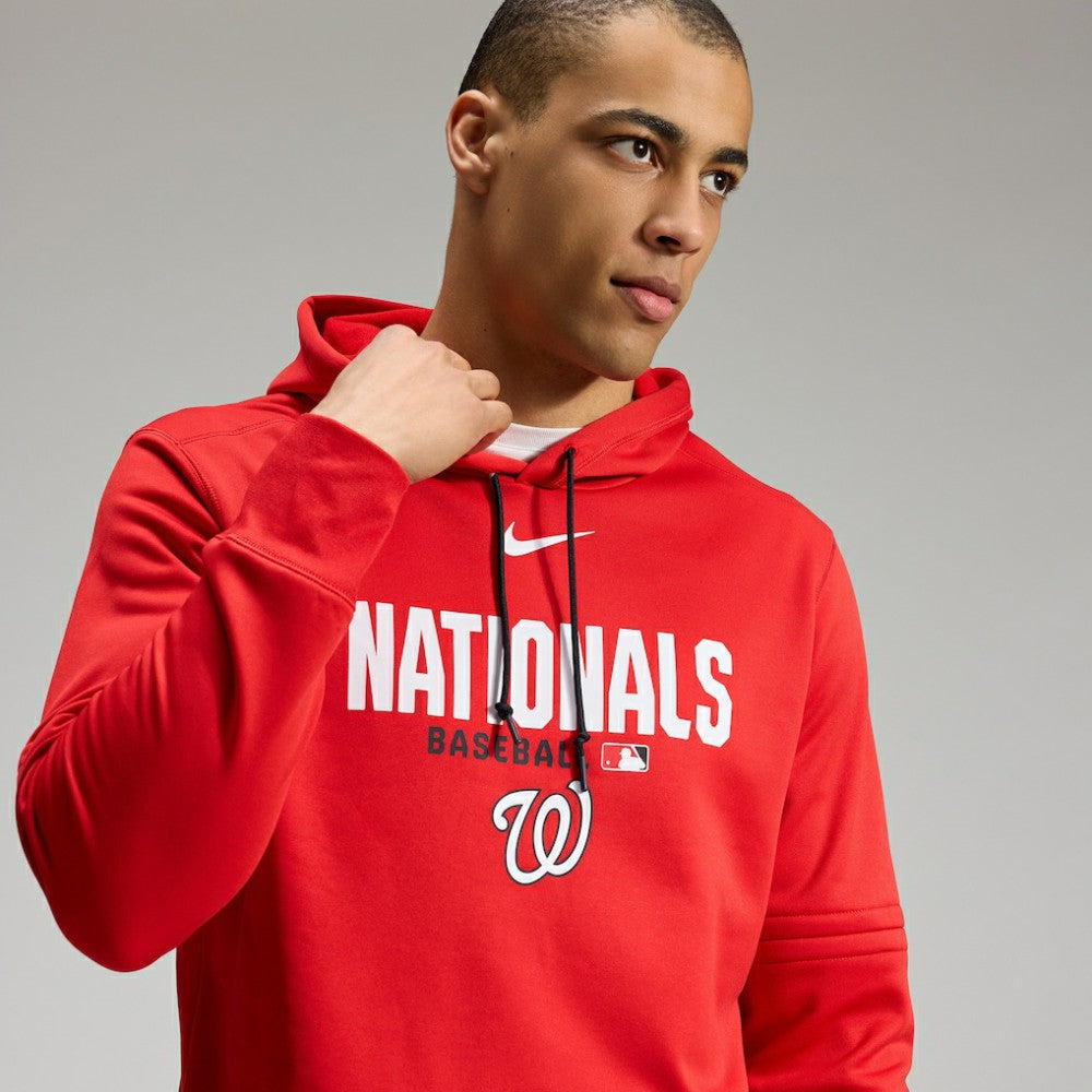 Washington Nationals Nike Authentic Collection Therma-FIT Hoodie - Red Hoodies