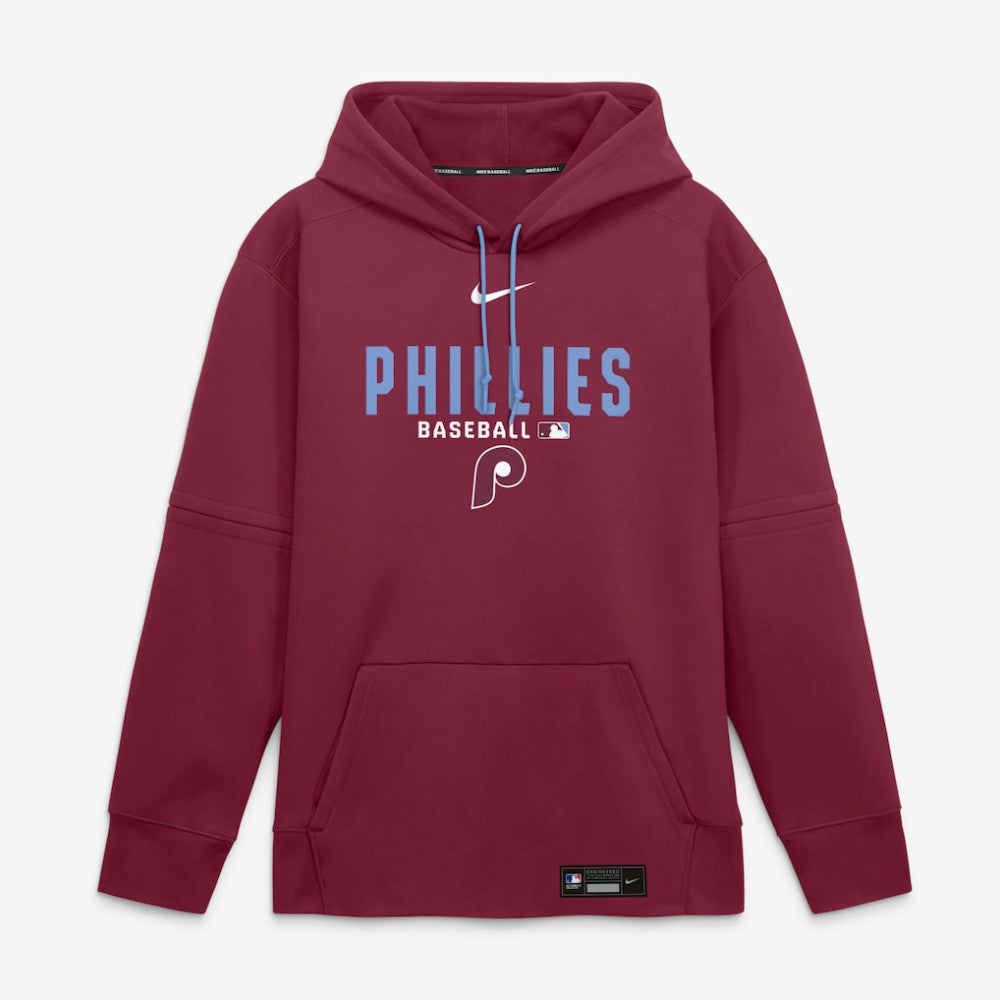 Philadelphia Phillies Nike Authentic Collection Therma-FIT Hoodie - Burgundy Hoodies