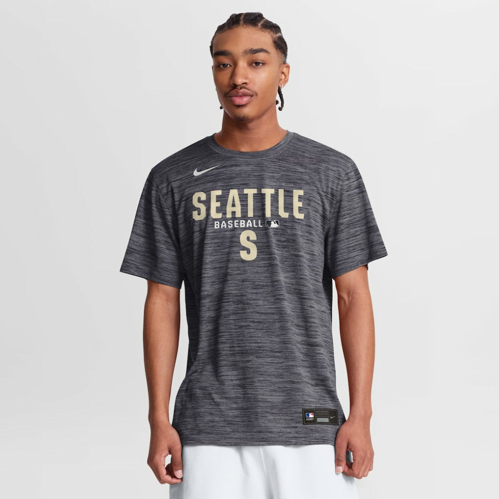 Seattle Mariners Nike Authentic Collection Velocity Dri-FIT T-Shirt - Black T-shirts