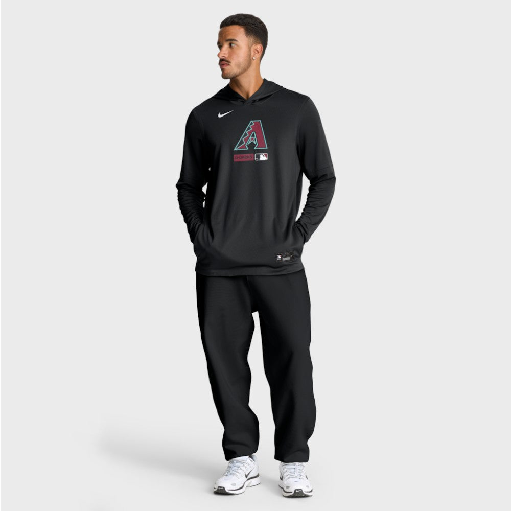 Arizona Diamondbacks Nike Authentic Collection Dri-FIT Long Sleeve Hooded T-Shirt - Black T-shirts