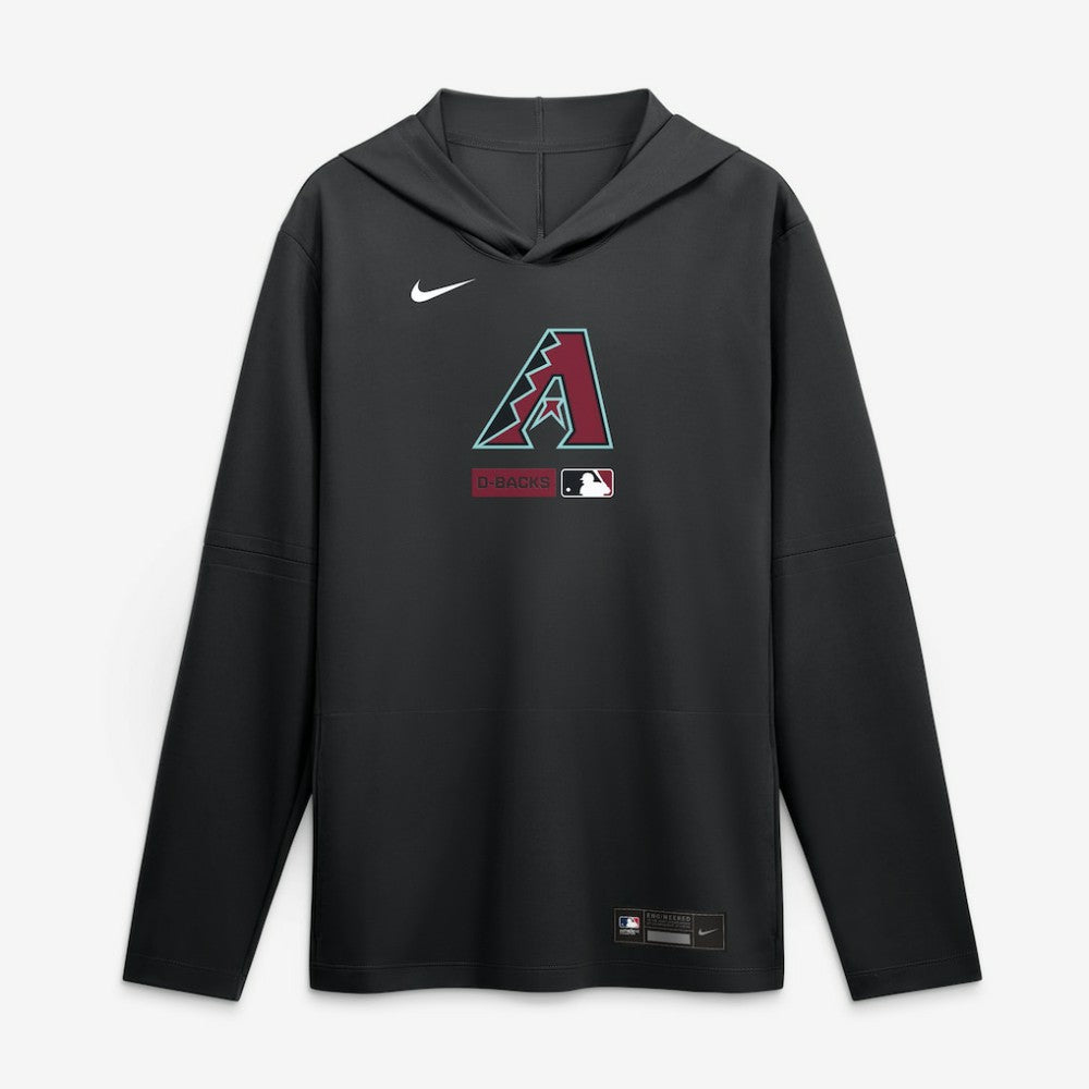 Arizona Diamondbacks Nike Authentic Collection Dri-FIT Long Sleeve Hooded T-Shirt - Black T-shirts