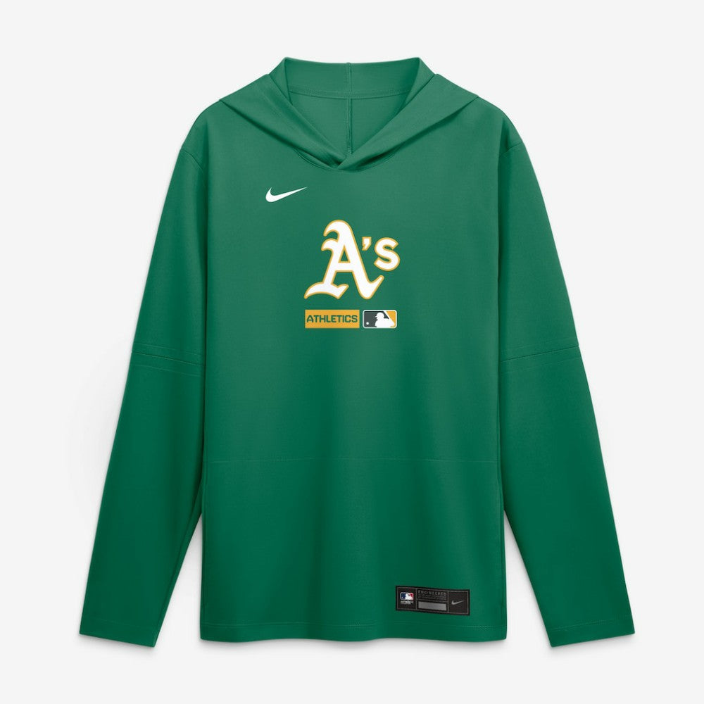 Athletics Nike Authentic Collection Dri-FIT Long Sleeve Hooded T-Shirt - Kelly Green T-shirts