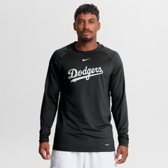 Los Angeles Dodgers Nike Authentic Collection Game Time Raglan Long Sleeve T-Shirt - Black T-shirts