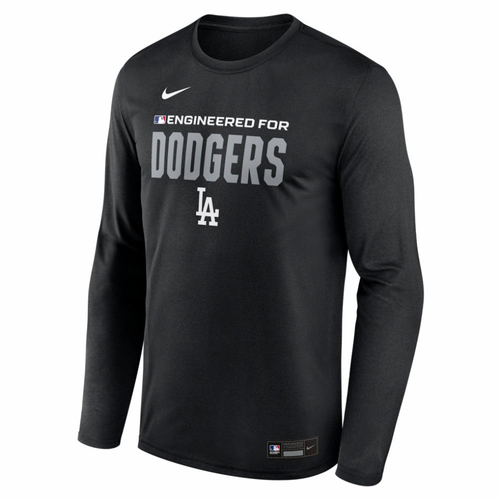 Los Angeles Dodgers Nike Authentic Collection Legend Dri-FIT Long Sleeve T-Shirt - Black T-shirts