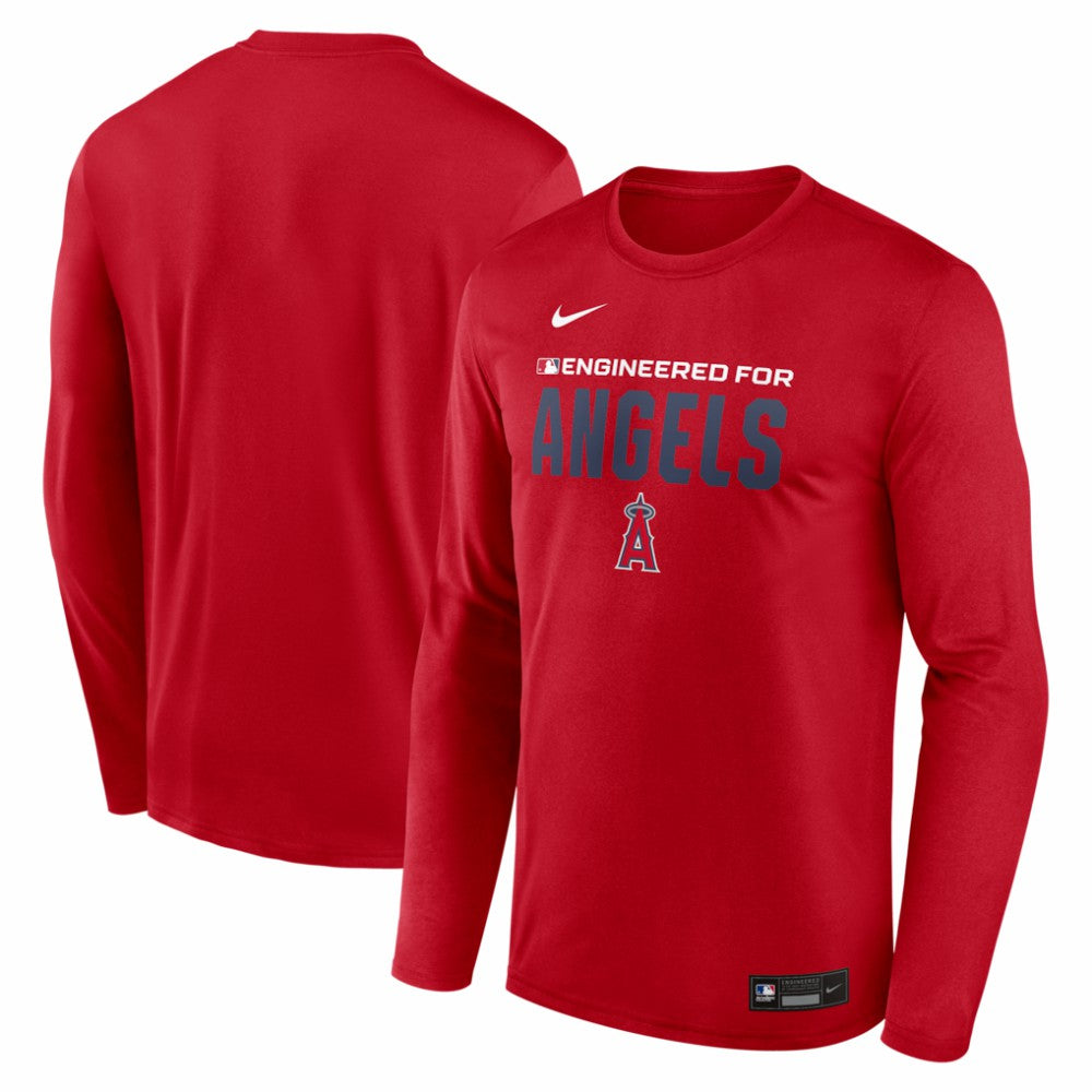 Los Angeles Angels Nike Authentic Collection Legend Dri-FIT Long Sleeve T-Shirt - Red T-shirts