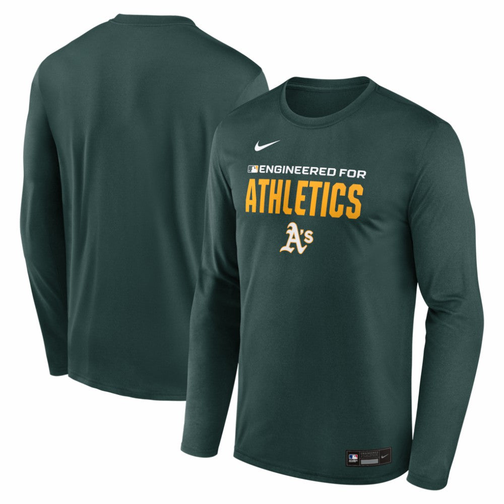 Athletics Nike Authentic Collection Legend Dri-FIT Long Sleeve T-Shirt - Green T-shirts