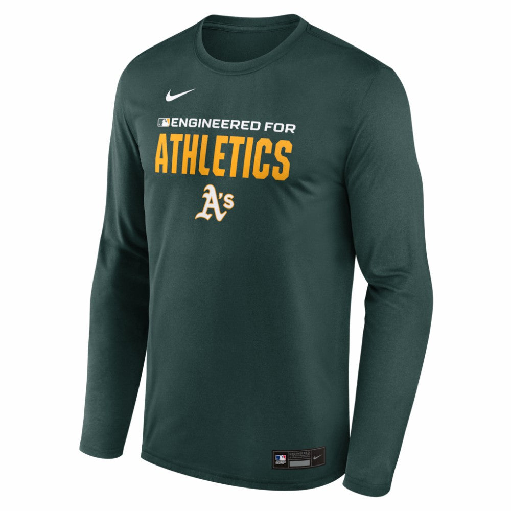 Athletics Nike Authentic Collection Legend Dri-FIT Long Sleeve T-Shirt - Green T-shirts