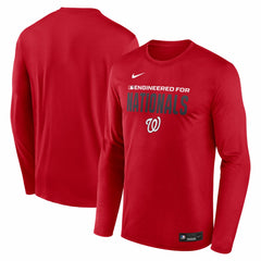 Washington Nationals Nike Authentic Collection Legend Dri-FIT Long Sleeve T-Shirt - Red T-shirts