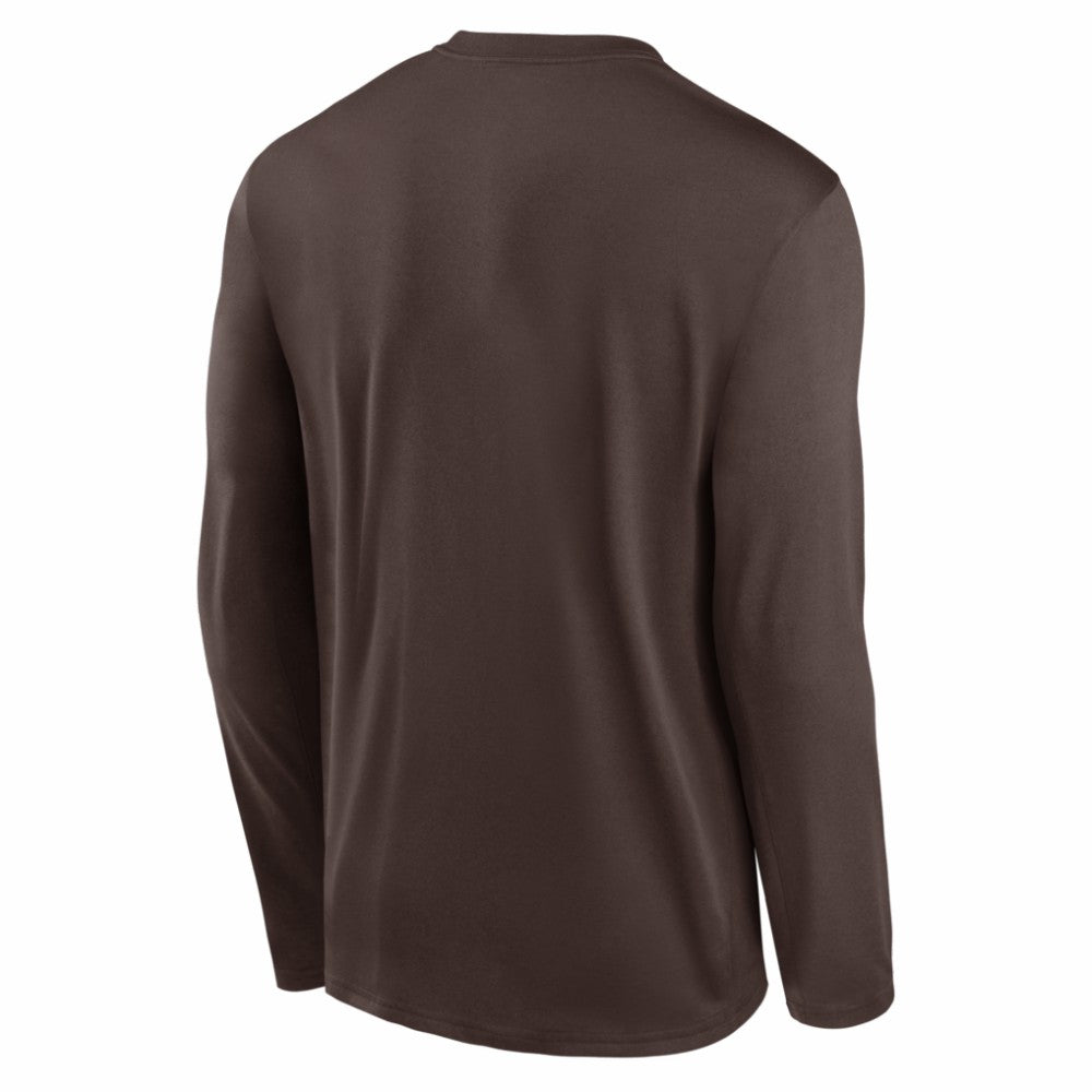 San Diego Padres Nike Authentic Collection Legend Dri-FIT Long Sleeve T-Shirt - Brown T-shirts