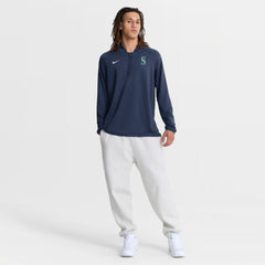 Seattle Mariners Nike Authentic Collection Dri-FIT Raglan Half-Zip Pullover - Navy Pullover
