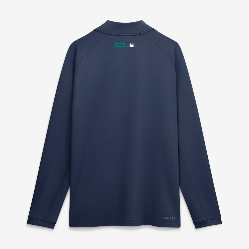 Seattle Mariners Nike Authentic Collection Dri-FIT Raglan Half-Zip Pullover - Navy Pullover