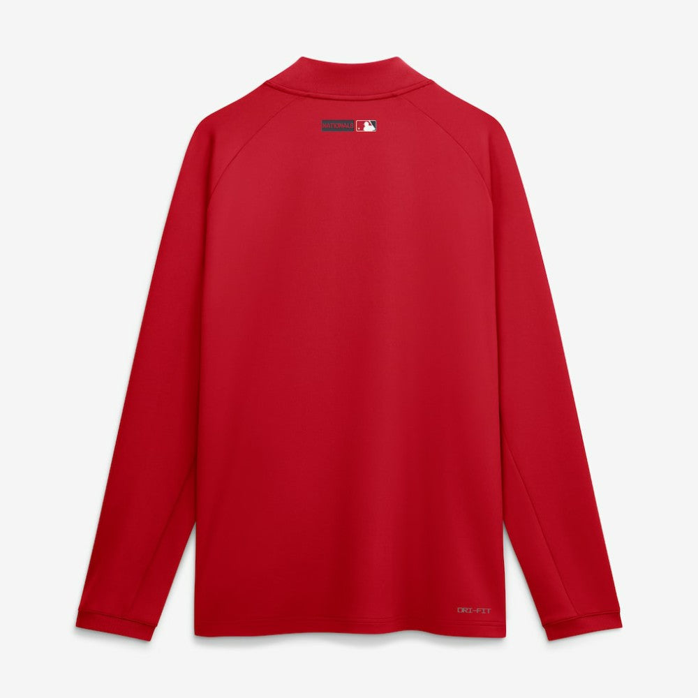 Washington Nationals Nike Authentic Collection Dri-FIT Raglan Half-Zip Pullover - Red Pullover