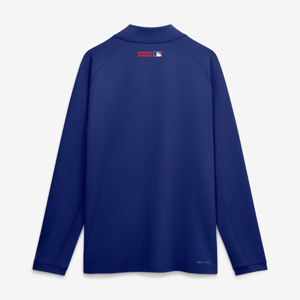 Texas Rangers Nike Authentic Collection Dri-FIT Raglan Half-Zip Pullover - Royal Pullover