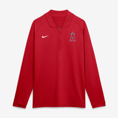 Los Angeles Angels Nike Authentic Collection Dri-FIT Raglan Half-Zip Pullover - Red Pullover