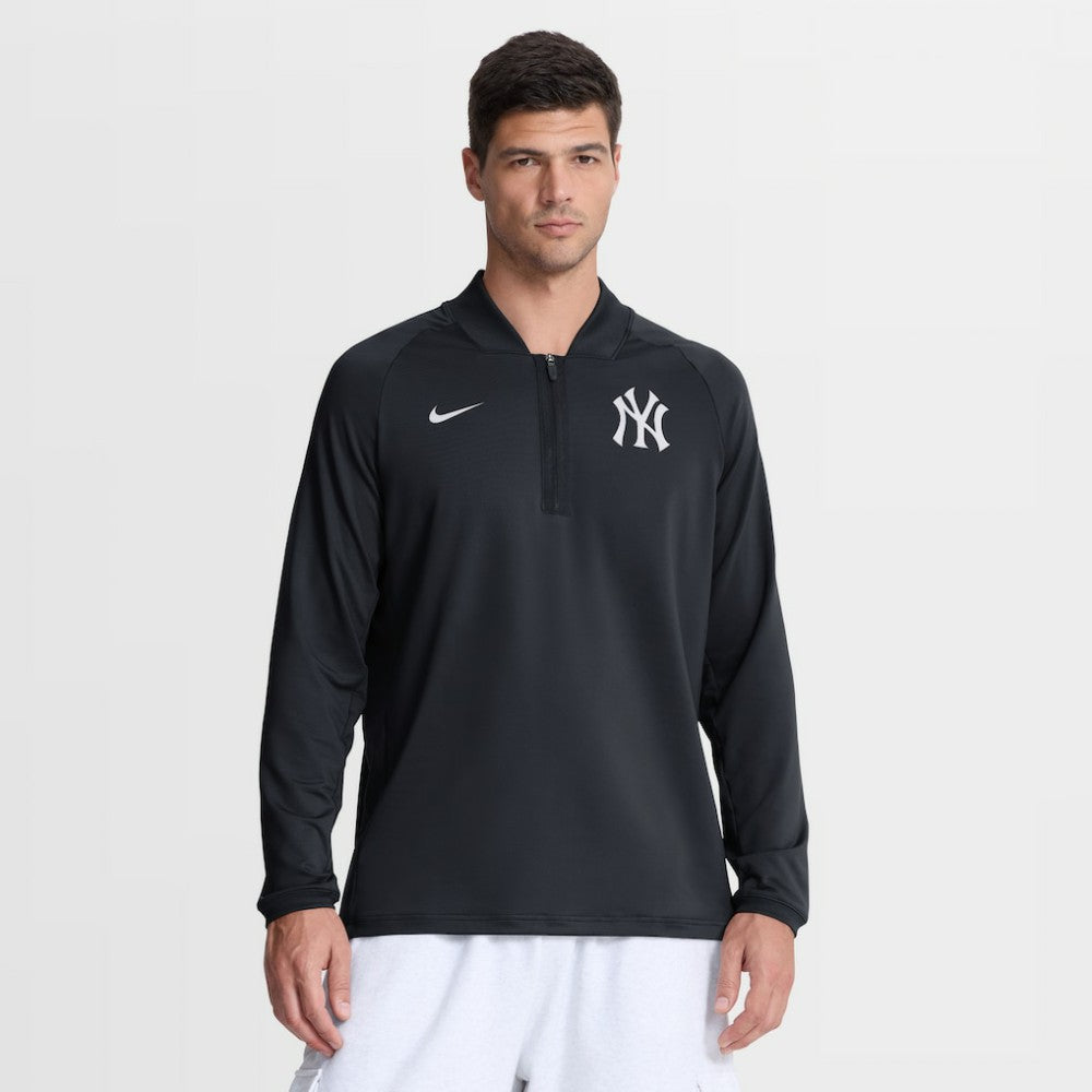 New York Yankees Nike Authentic Collection Dri-FIT Raglan Half-Zip Pullover - Navy Pullover