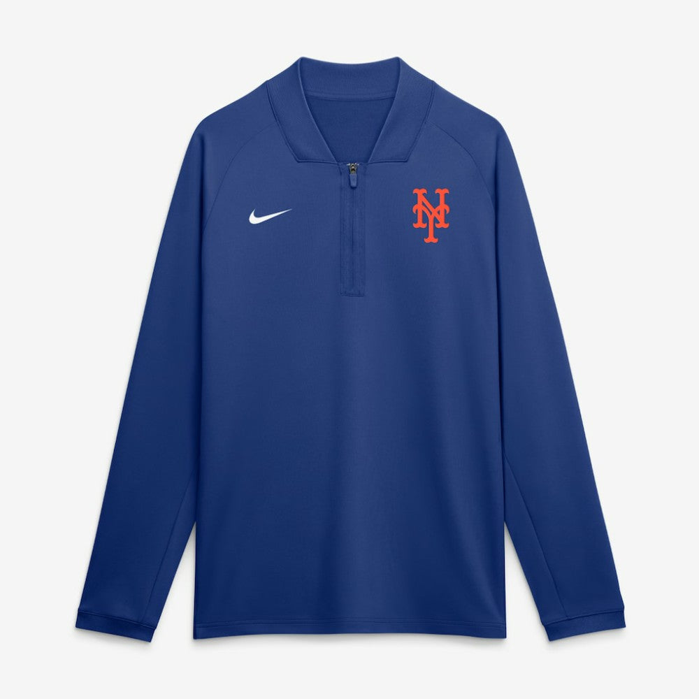 New York Mets Nike Authentic Collection Dri-FIT Raglan Half-Zip Pullover - Royal Pullover