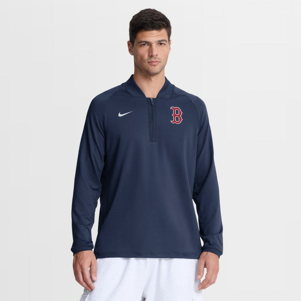 Boston Red Sox Nike Authentic Collection Dri-FIT Raglan Half-Zip Pullover - Navy Pullover