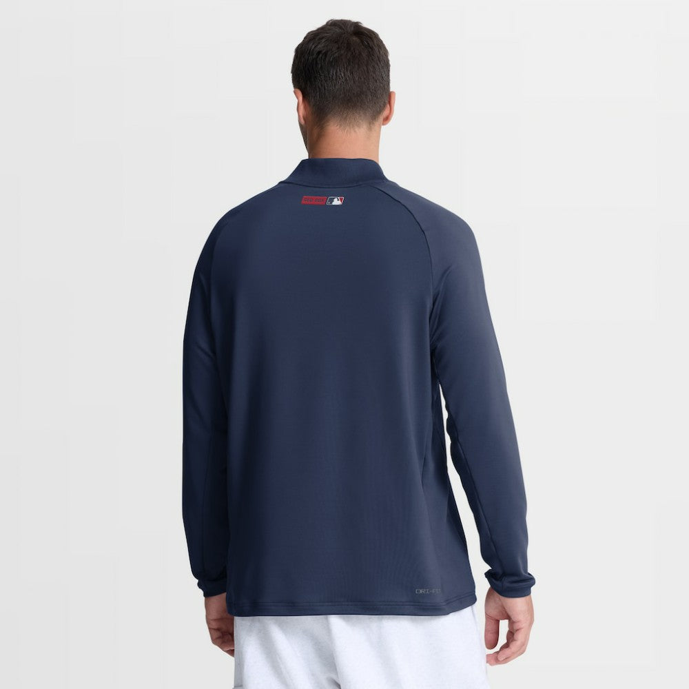 Boston Red Sox Nike Authentic Collection Dri-FIT Raglan Half-Zip Pullover - Navy Pullover