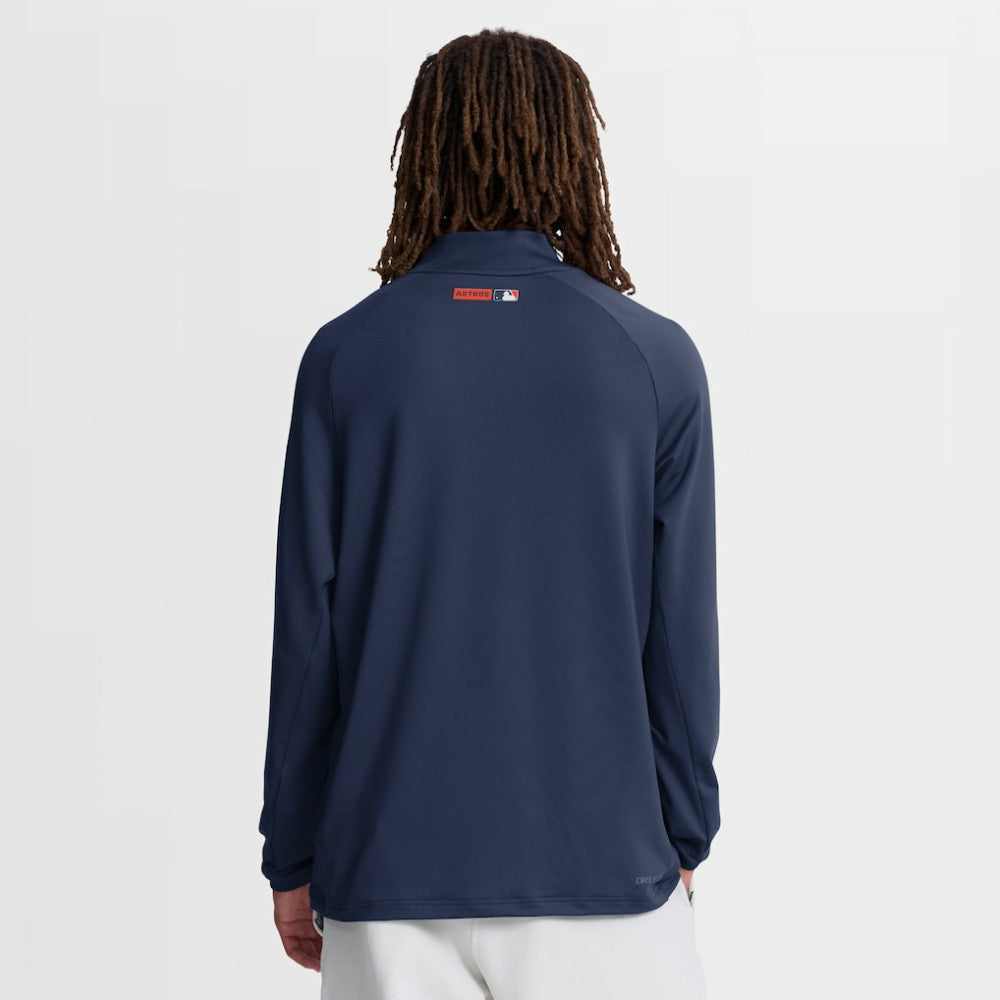 Houston Astros Nike Authentic Collection Dri-FIT Raglan Half-Zip Pullover - Navy Pullover
