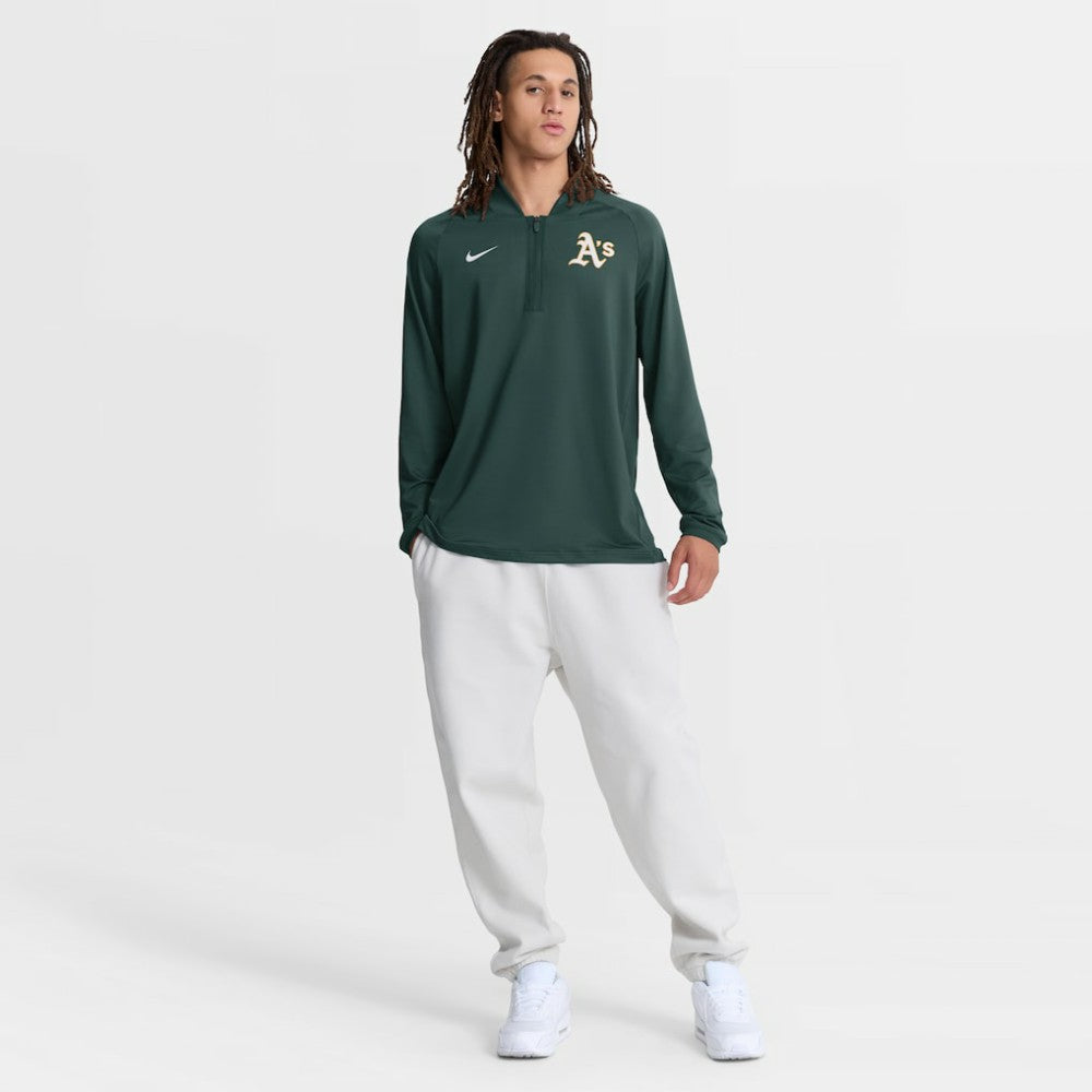 Athletics Nike Authentic Collection Dri-FIT Raglan Half-Zip Pullover - Green Pullover