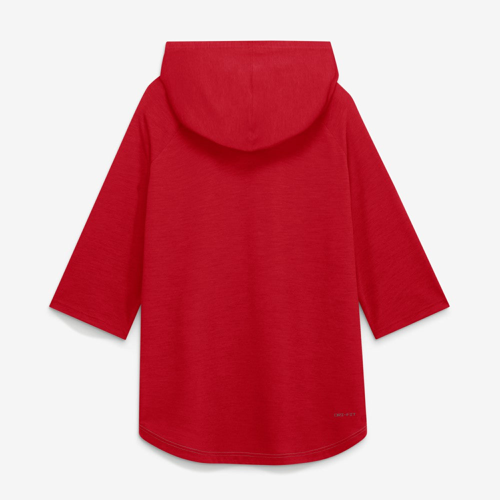 Cincinnati Reds Nike Authentic Collection Flux Dri-FIT Raglan 3/4-Sleeve Hooded T-Shirt - Gray T-shirts