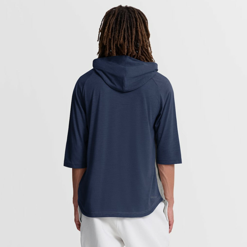 Tampa Bay Rays Nike Authentic Collection Flux Dri-FIT Raglan 3/4-Sleeve Hooded T-Shirt - Gray T-shirts