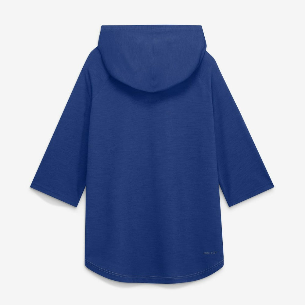 New York Mets Nike Authentic Collection Flux Dri-FIT Raglan 3/4-Sleeve Hooded T-Shirt - Gray T-shirts