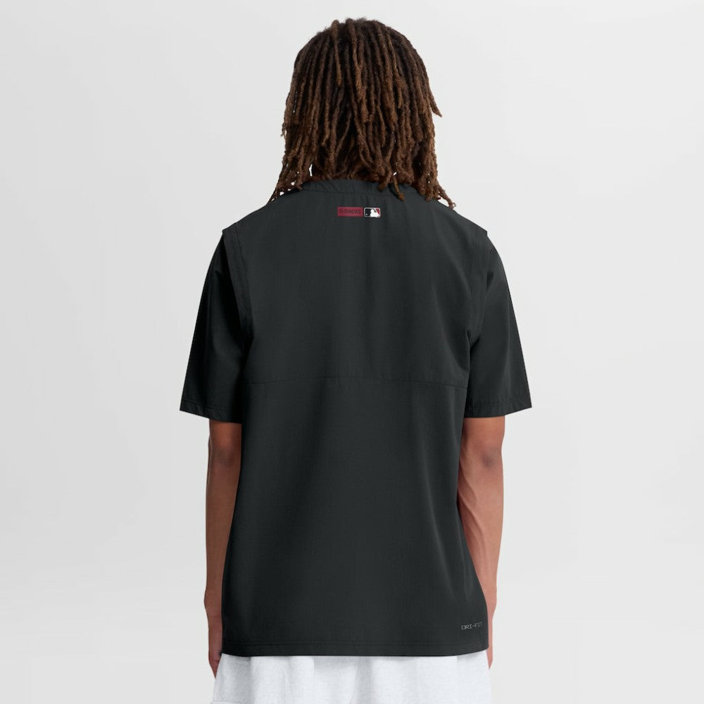 Arizona Diamondbacks Nike Authentic Collection Dri-FIT Quarter-Zip Windshirt - Black