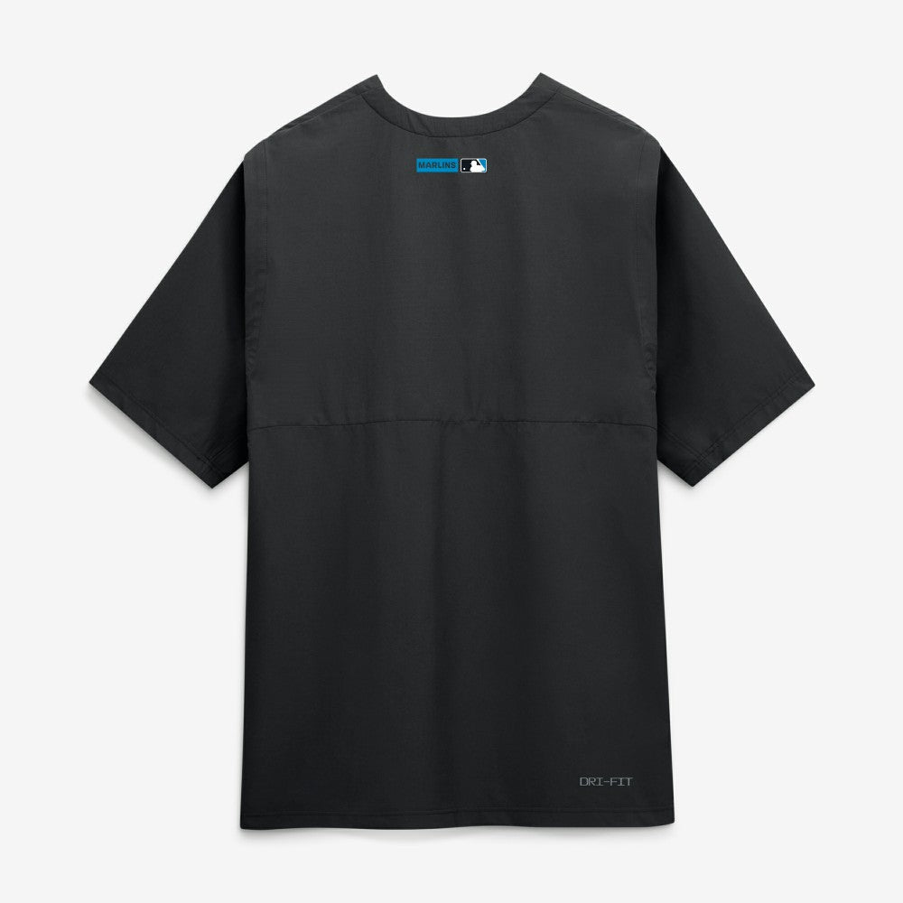 Miami Marlins Nike Authentic Collection Dri-FIT Quarter-Zip Windshirt - Black