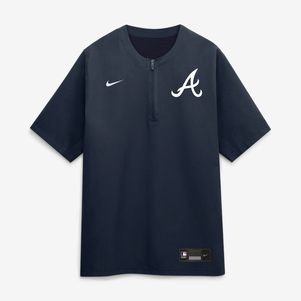 Atlanta Braves Nike Authentic Collection Dri-FIT Quarter-Zip Windshirt - Navy