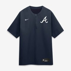 Atlanta Braves Nike Authentic Collection Dri-FIT Quarter-Zip Windshirt - Navy