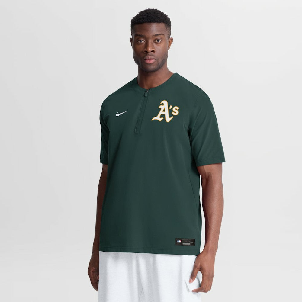 Athletics Nike Authentic Collection Dri-FIT Quarter-Zip Windshirt - Green