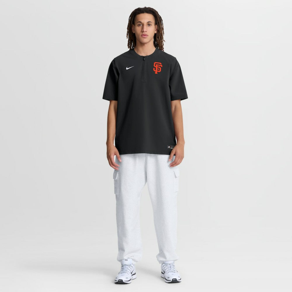 San Francisco Giants Nike Authentic Collection Dri-FIT Quarter-Zip Windshirt - Black