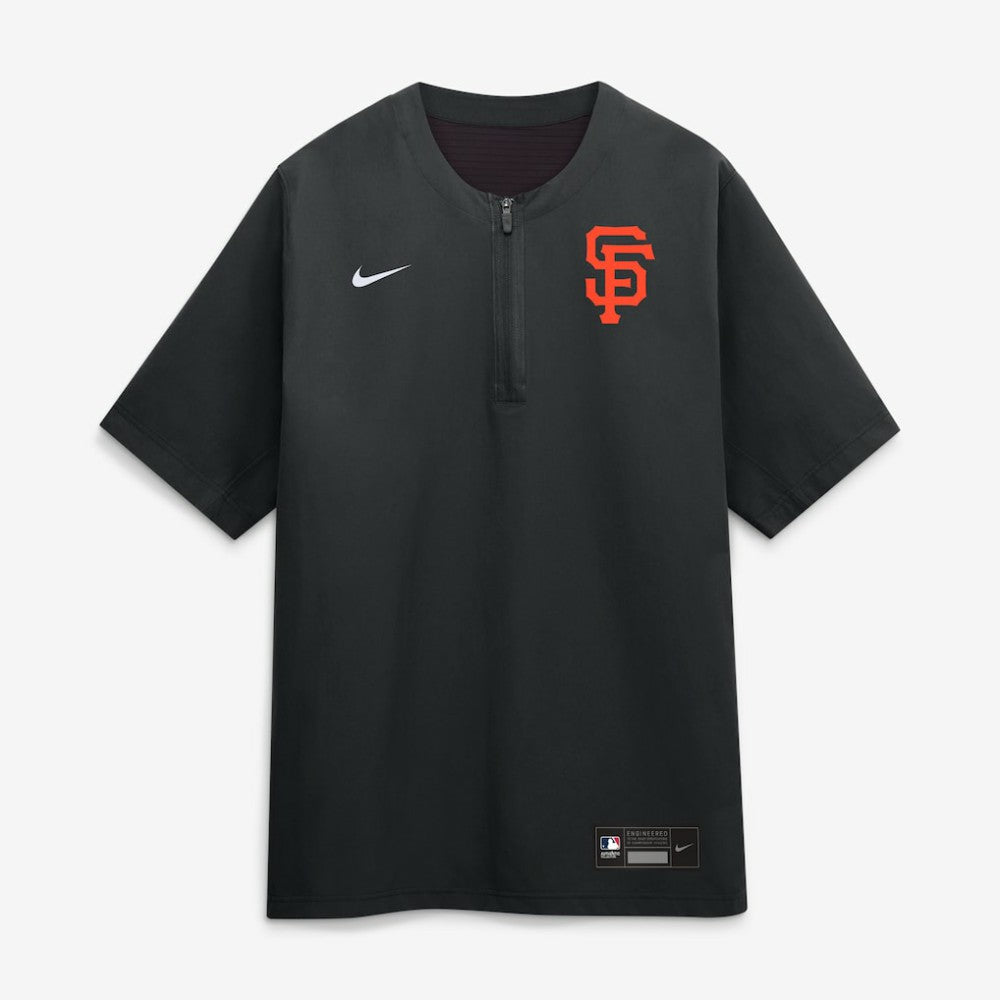 San Francisco Giants Nike Authentic Collection Dri-FIT Quarter-Zip Windshirt - Black