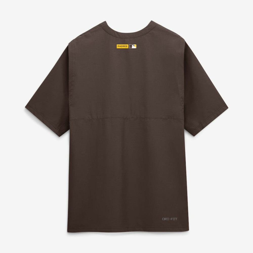 San Diego Padres Nike Authentic Collection Dri-FIT Quarter-Zip Windshirt - Brown